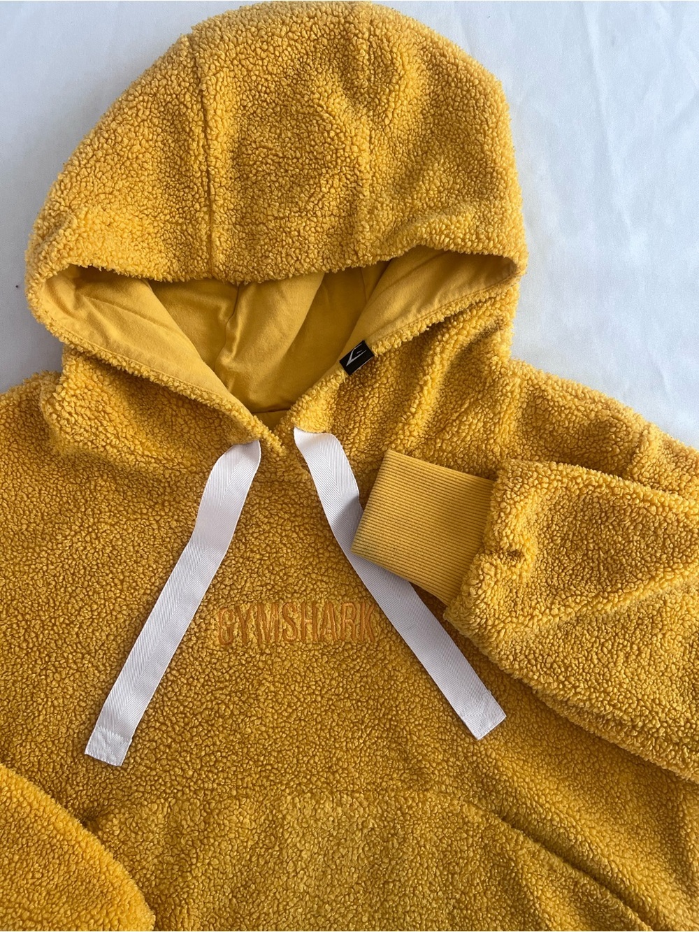 Gymshark Cozy Cropped Yellow Fleece Hoodie